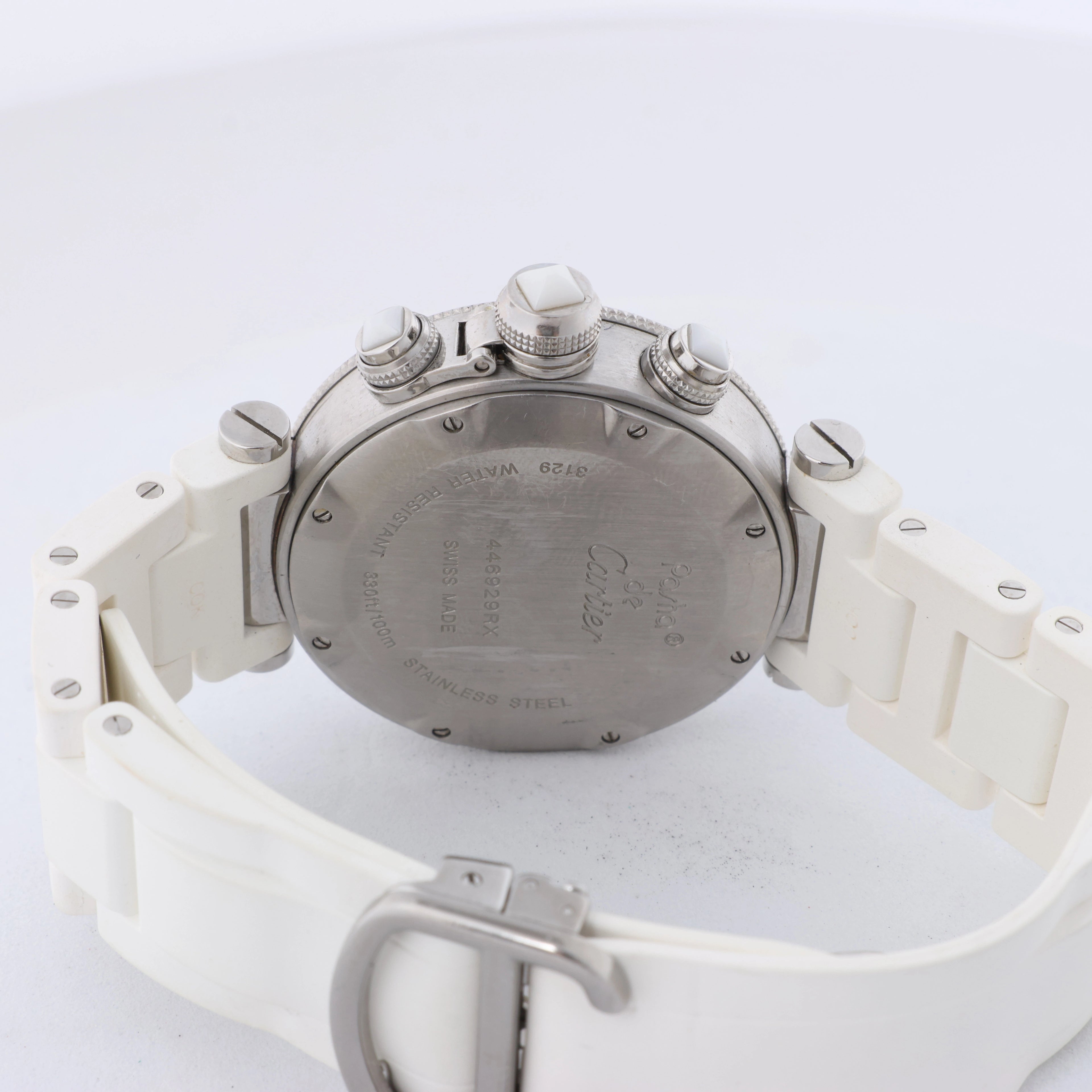 Reloj CARTIER Pasha C W31049M7 2550824719CD SS AT con esfera negra