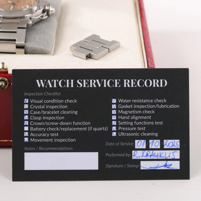 CARTIER Pasha W31024M7 2324CC514849 SS AT Uhr mit orangefarbenem Zifferblatt