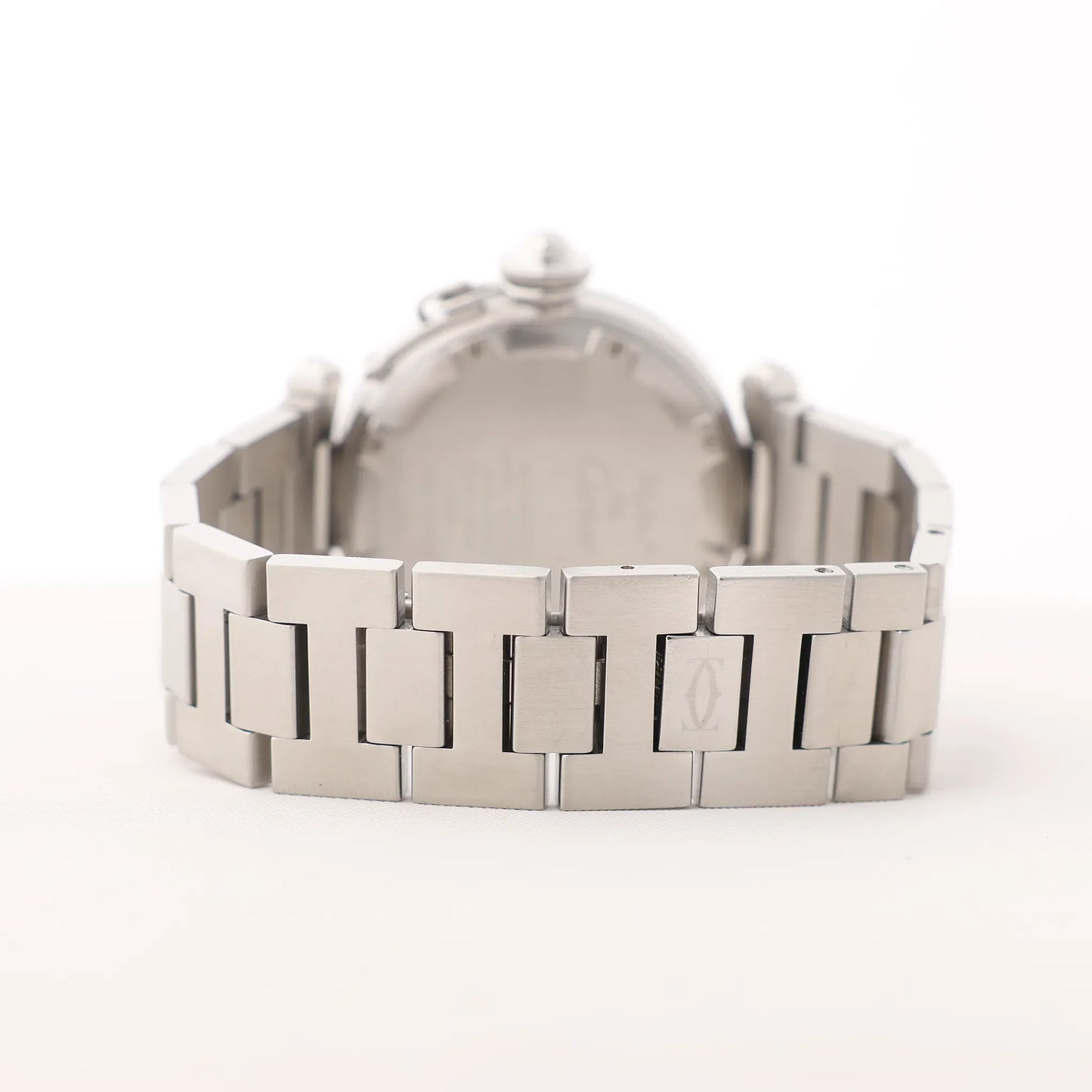 CARTIER Pasha W31024M7 2324CC514849 SS AT Uhr mit orangefarbenem Zifferblatt