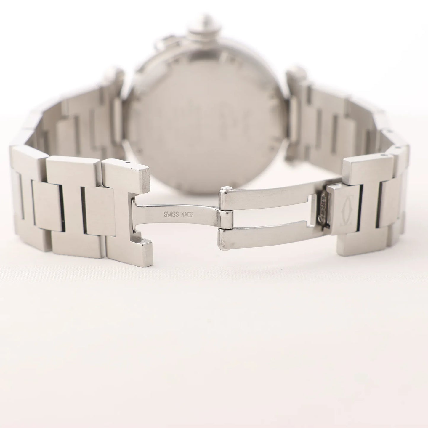 CARTIER Pasha W31024M7 2324CC514849 SS AT Uhr mit orangefarbenem Zifferblatt