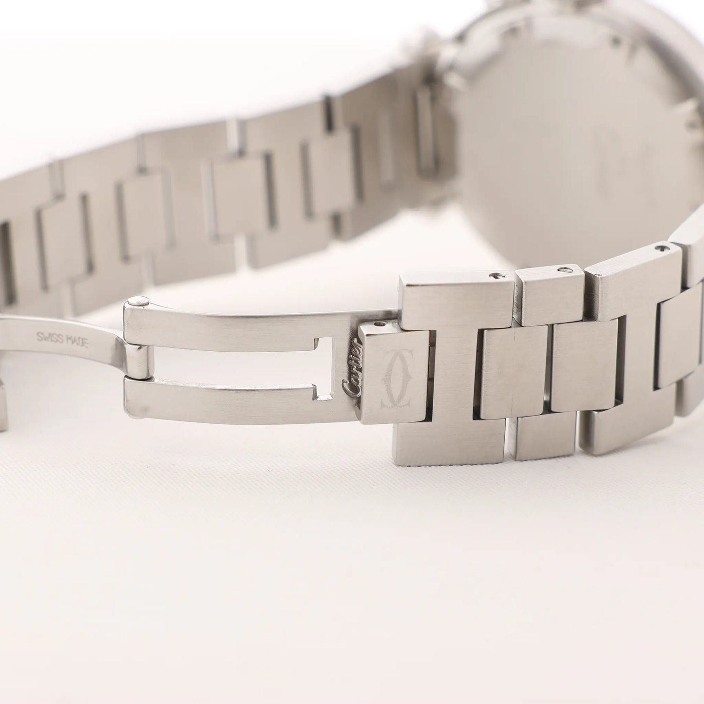 CARTIER Pasha W31024M7 2324CC514849 SS AT Uhr mit orangefarbenem Zifferblatt