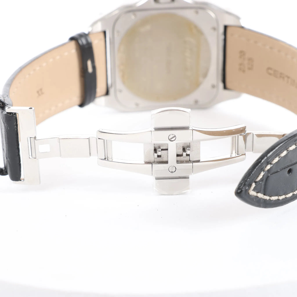 Cartier Santos 100 W20076X8 2656733456CE SS AT Watch with White Dial