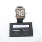 Cartier Santos 100 W20076X8 2656733456CE SS AT Watch with White Dial