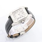Cartier Santos 100 W20076X8 2656733456CE SS AT Watch with White Dial