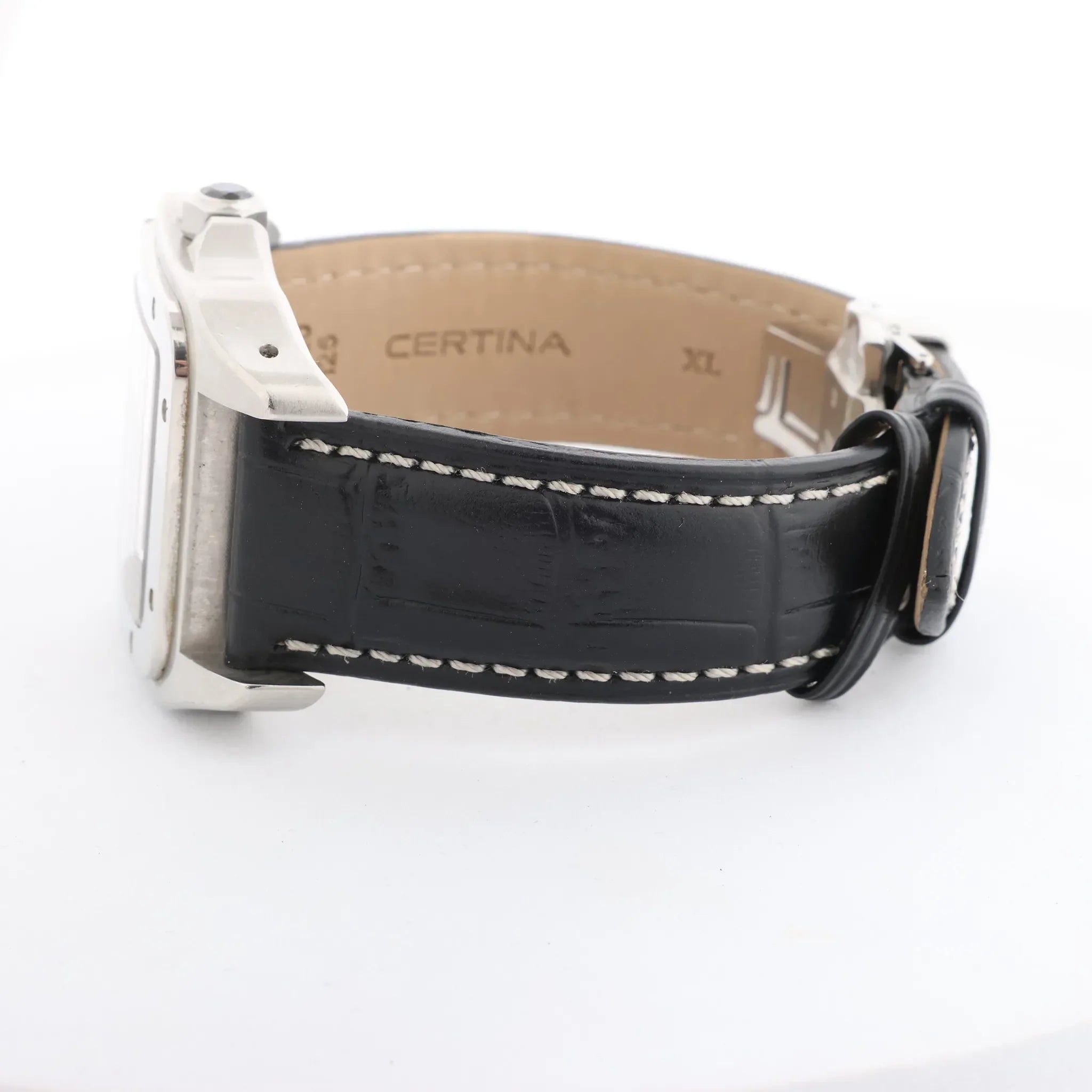 Cartier Santos 100 W20076X8 2656733456CE SS AT Watch with White Dial