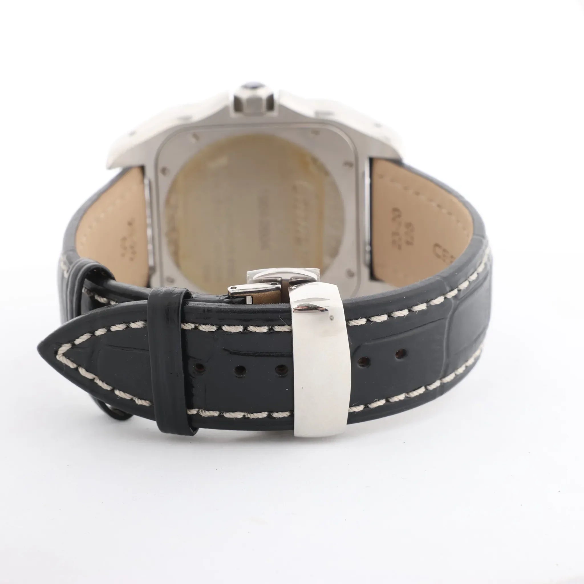 Cartier Santos 100 W20076X8 2656733456CE SS AT Watch with White Dial