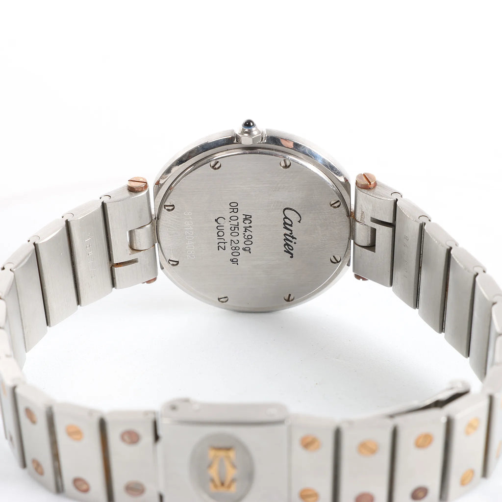 Cartier Santos 83038288 8191204082 SS×YG QZ Watch with White Dial