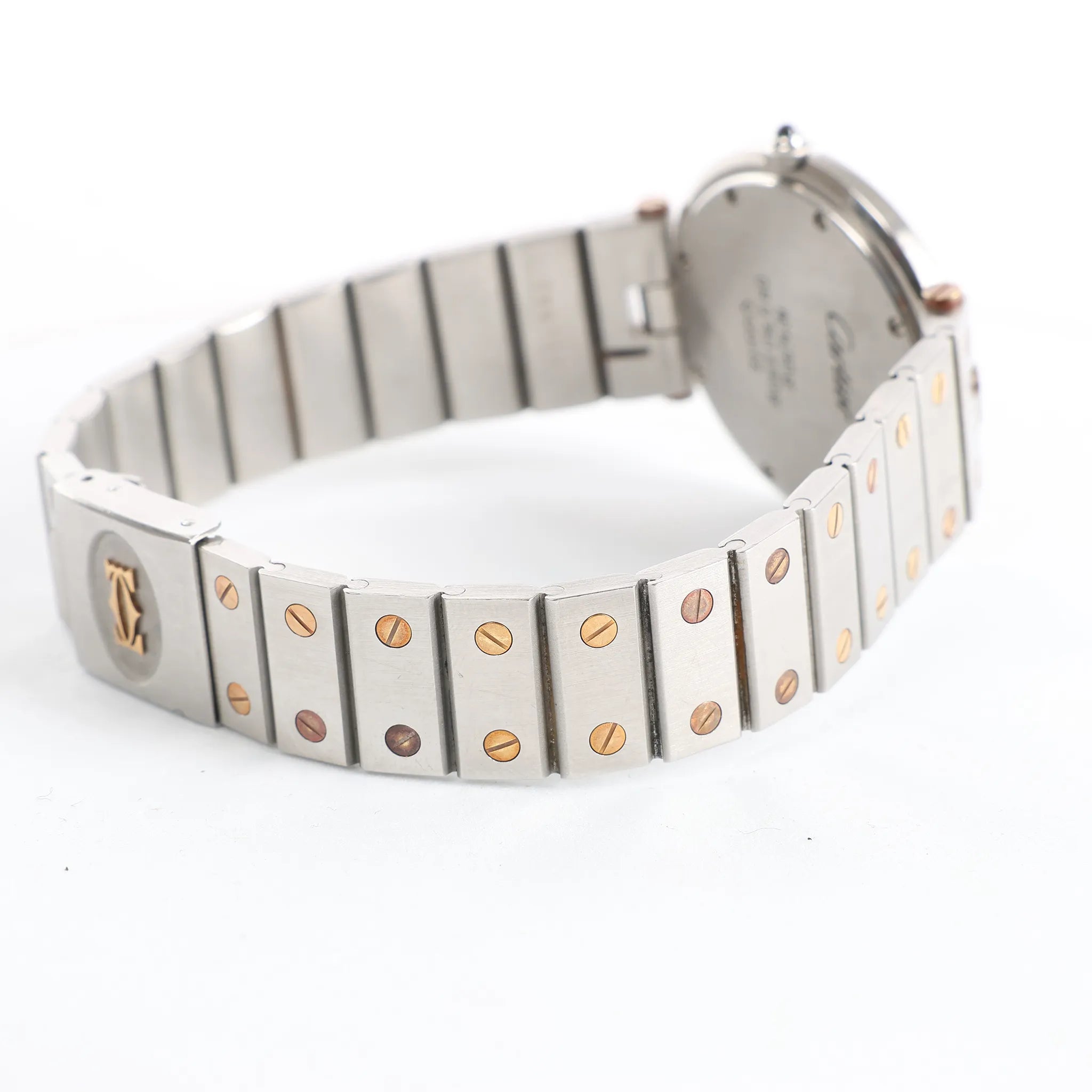 Cartier Santos 83038288 8191204082 SS×YG QZ Watch with White Dial