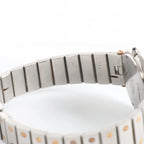 Cartier Santos 83038288 8191204082 SS×YG QZ Watch with White Dial