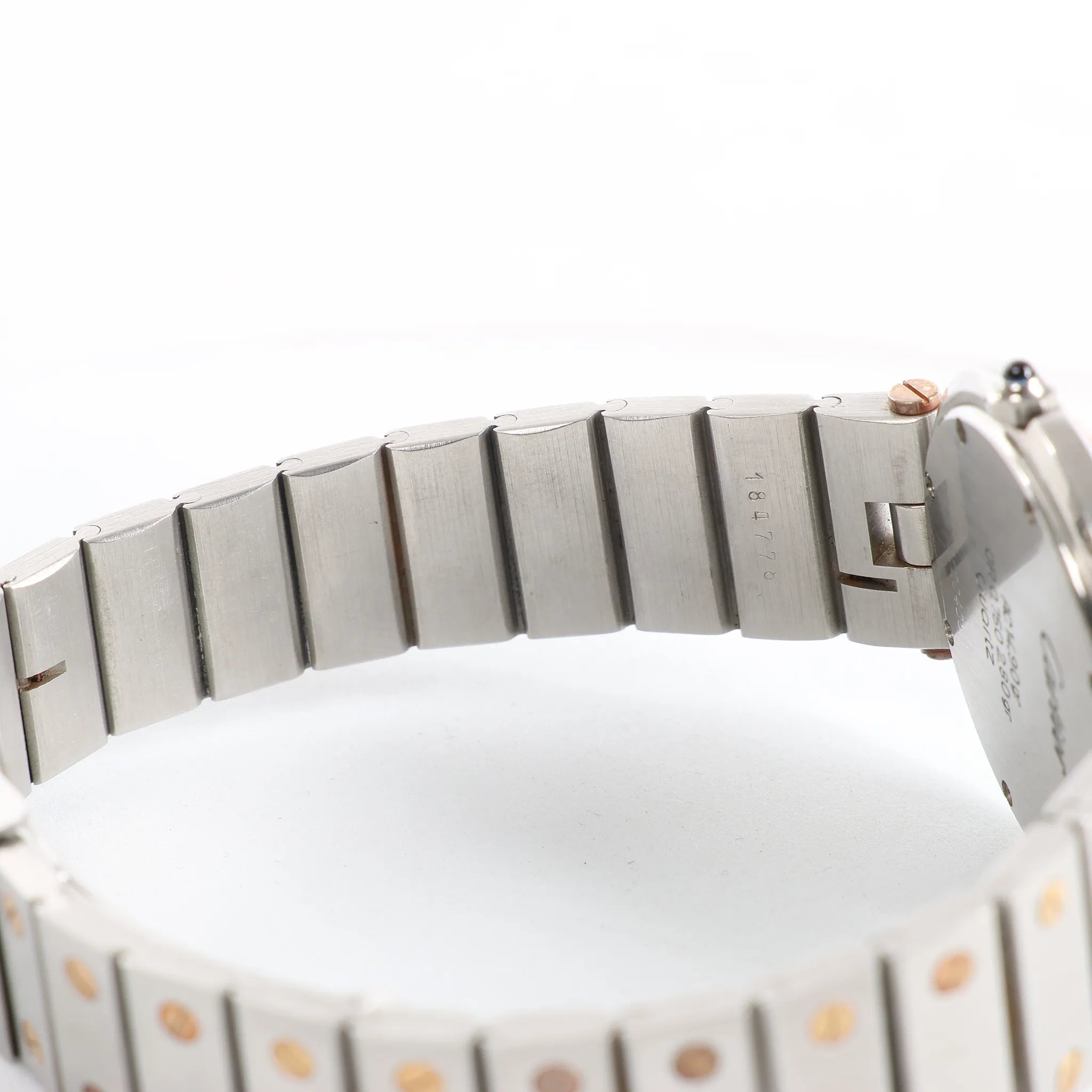 Cartier Santos 83038288 8191204082 SS×YG QZ Watch with White Dial