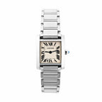Cartier Tank Francaise SM W51008Q3 SS x QZ Watch with Silver Dial