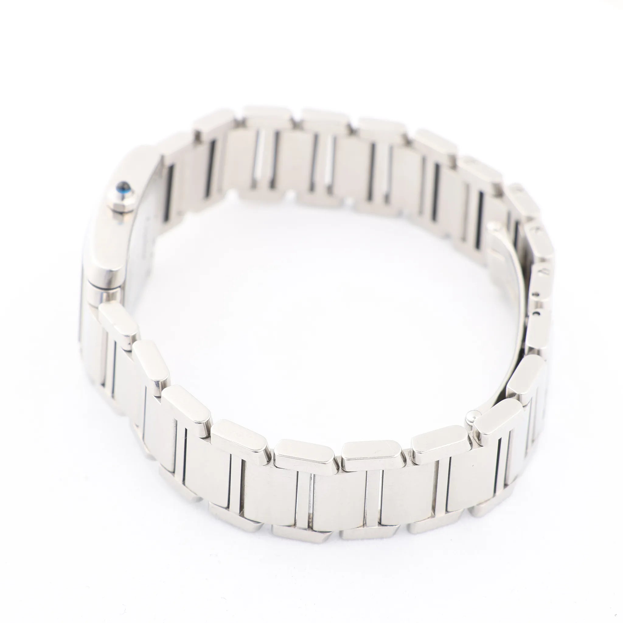 Cartier Tank Francaise SM W51008Q3 SS x QZ Watch with Silver Dial
