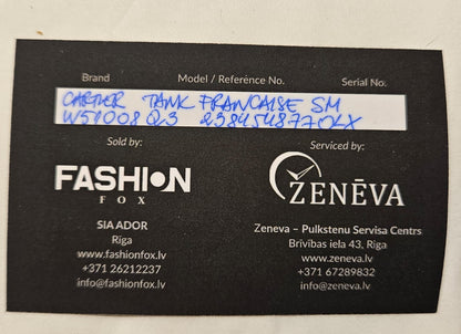 Cartier Tank Française SM W51008Q3 SS x QZ Uhr mit silbernem Zifferblatt