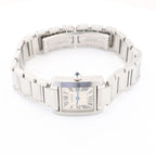 Cartier Tank Francaise SM W51008Q3 SS x QZ Watch with Silver Dial