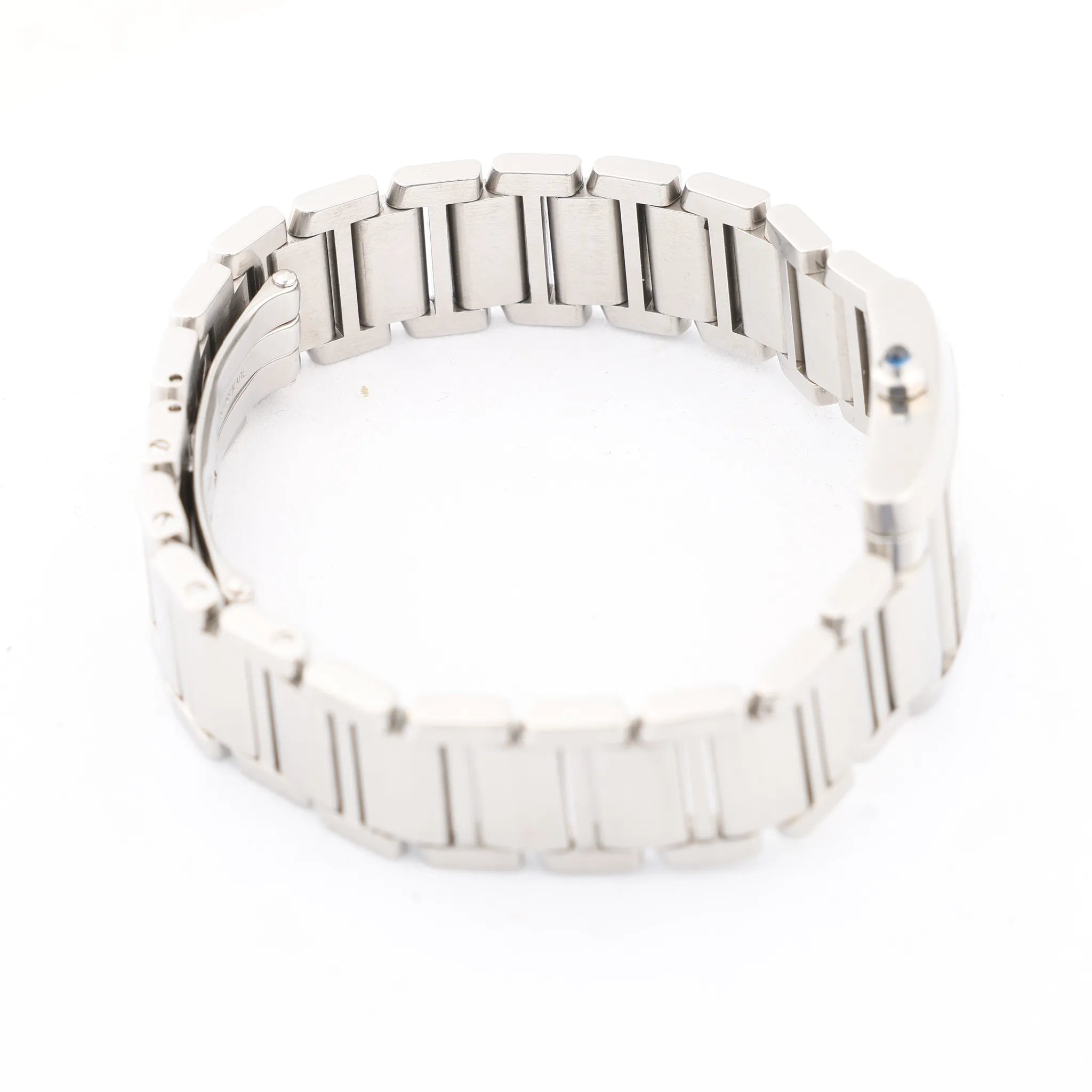 Cartier Tank Francaise SM W51008Q3 SS x QZ Watch with Silver Dial