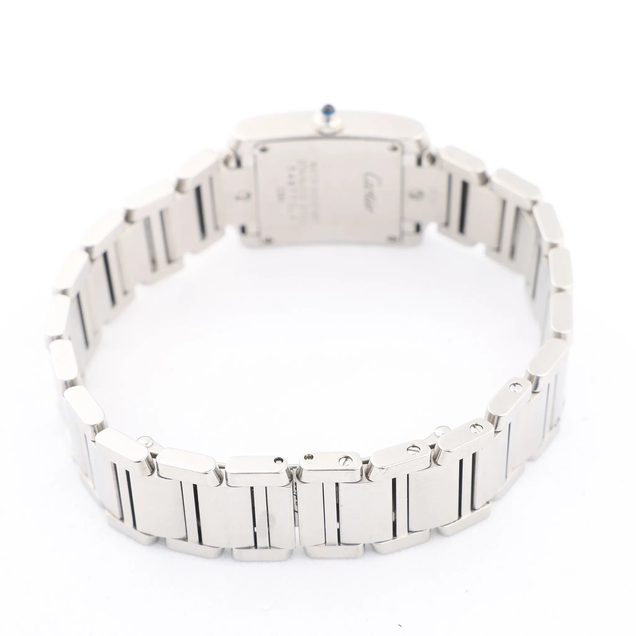 Cartier Tank Francaise SM W51008Q3 SS x QZ Watch with Silver Dial