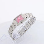 Cartier Tank Francaise SM W51030Q3 SS QZ Watch with Pink Dial