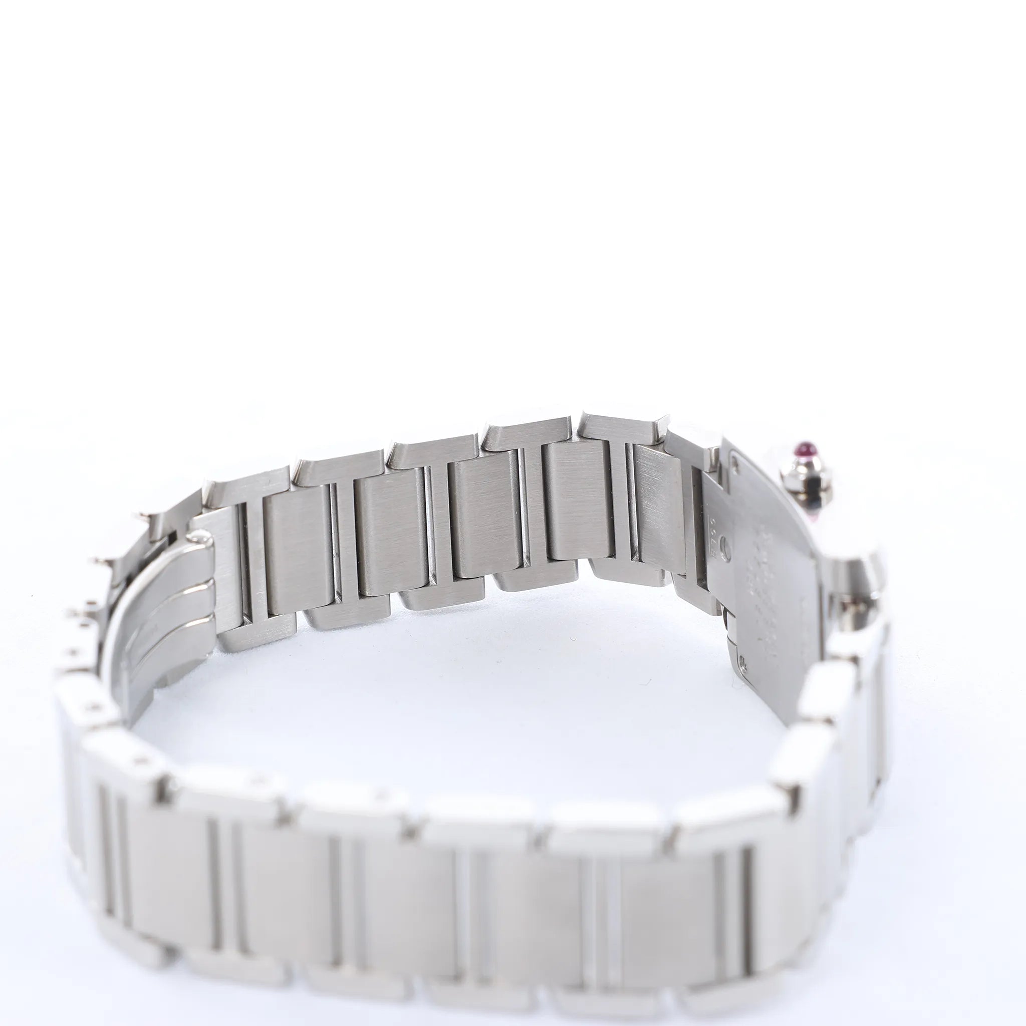 Cartier Tank Francaise SM W51030Q3 SS QZ Watch with Pink Dial