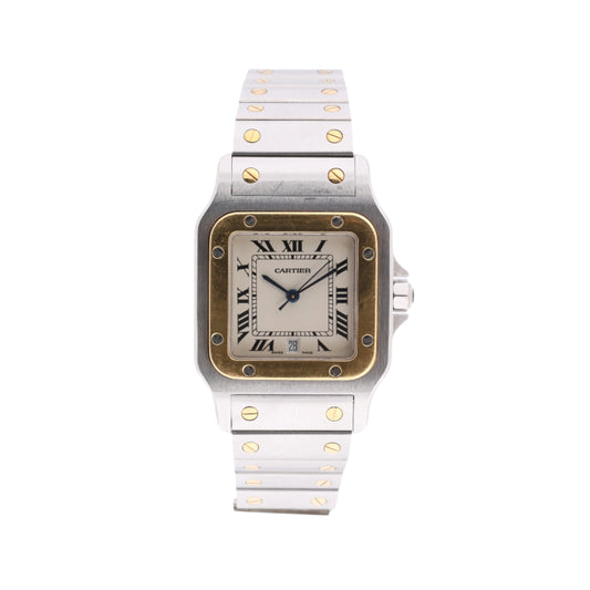 Montre Cartier Santos Galbee W20011C4 1566BB084033 SS×YG QZ, cadran ivoire