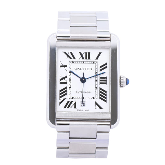 Montre Cartier Tank Solo W5200028 3515780917TX SS AT, cadran argenté