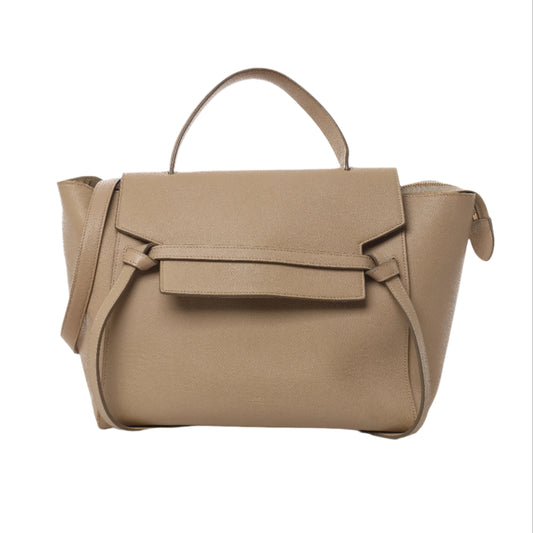Mini sac ceinture Céline en cuir beige