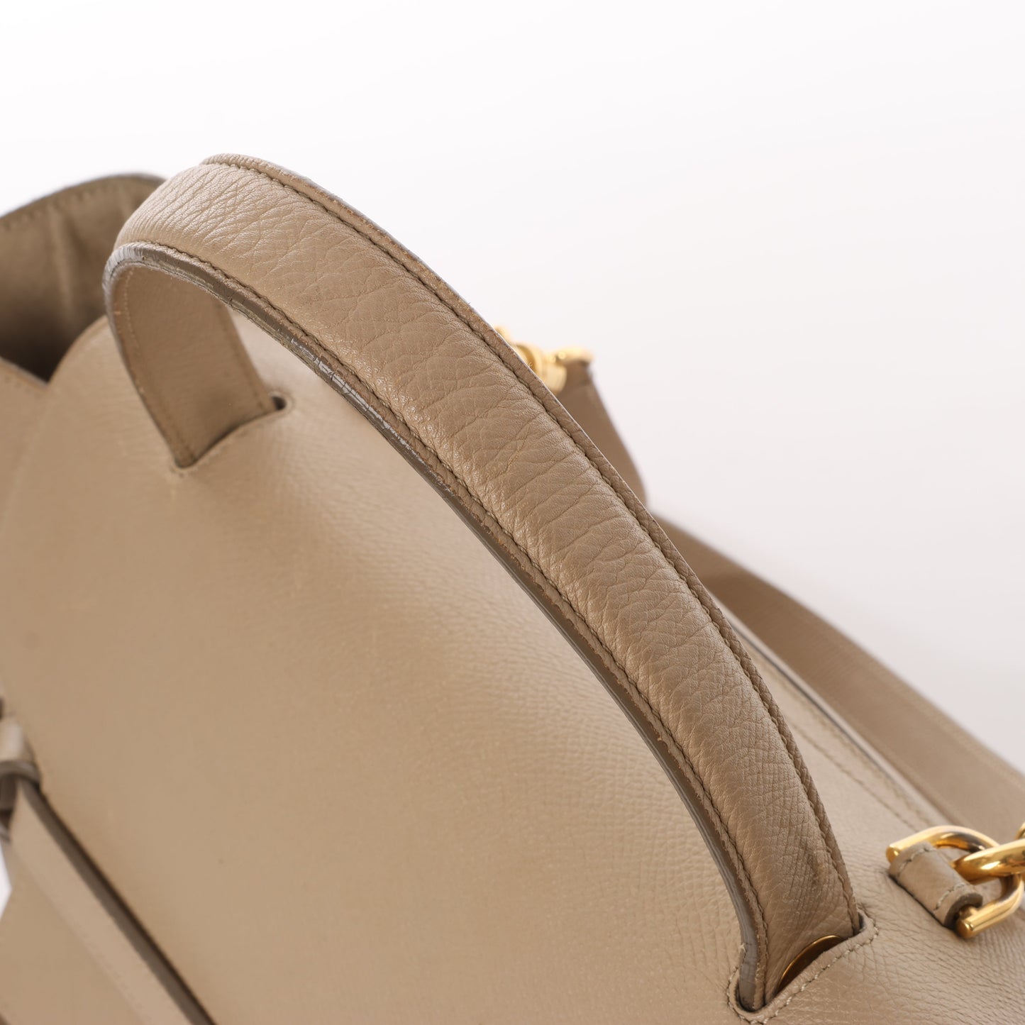 Celine Belt Bag Mini Leather 2way Handbag in Beige
