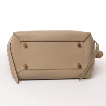 Celine Belt Bag Mini Leather 2way Handbag in Beige