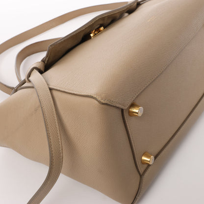 Celine Belt Bag Mini Leather 2way Handbag in Beige