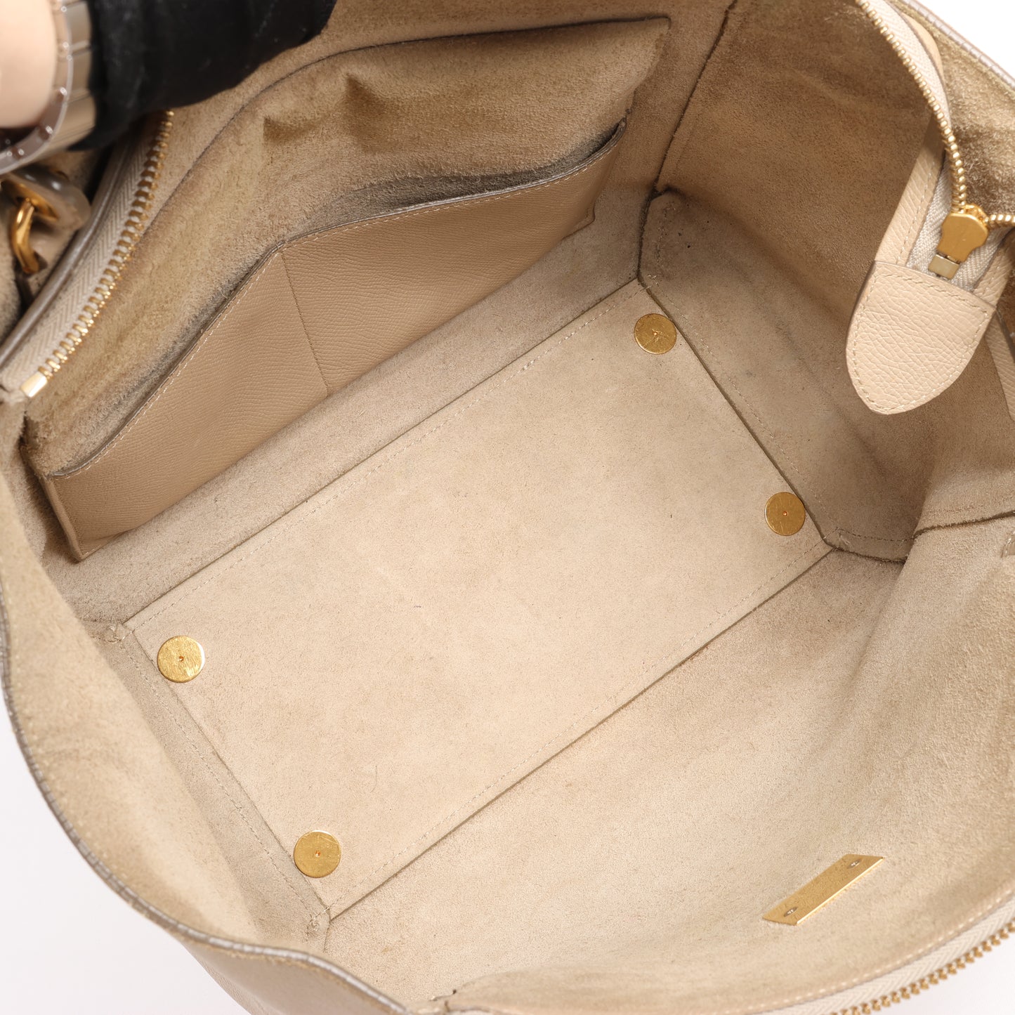 Celine Belt Bag Mini Leather 2way Handbag in Beige