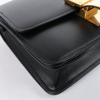 CELINE Classic Box Small Leather Crossbody Bag in Black
