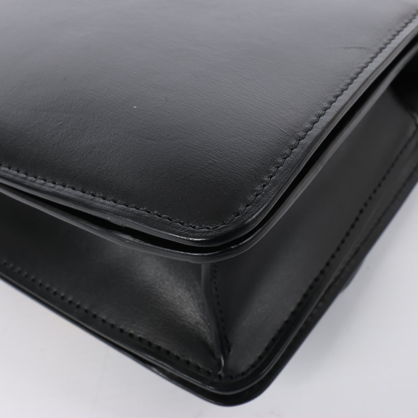 CELINE Classic Box Small Leather Crossbody Bag in Black