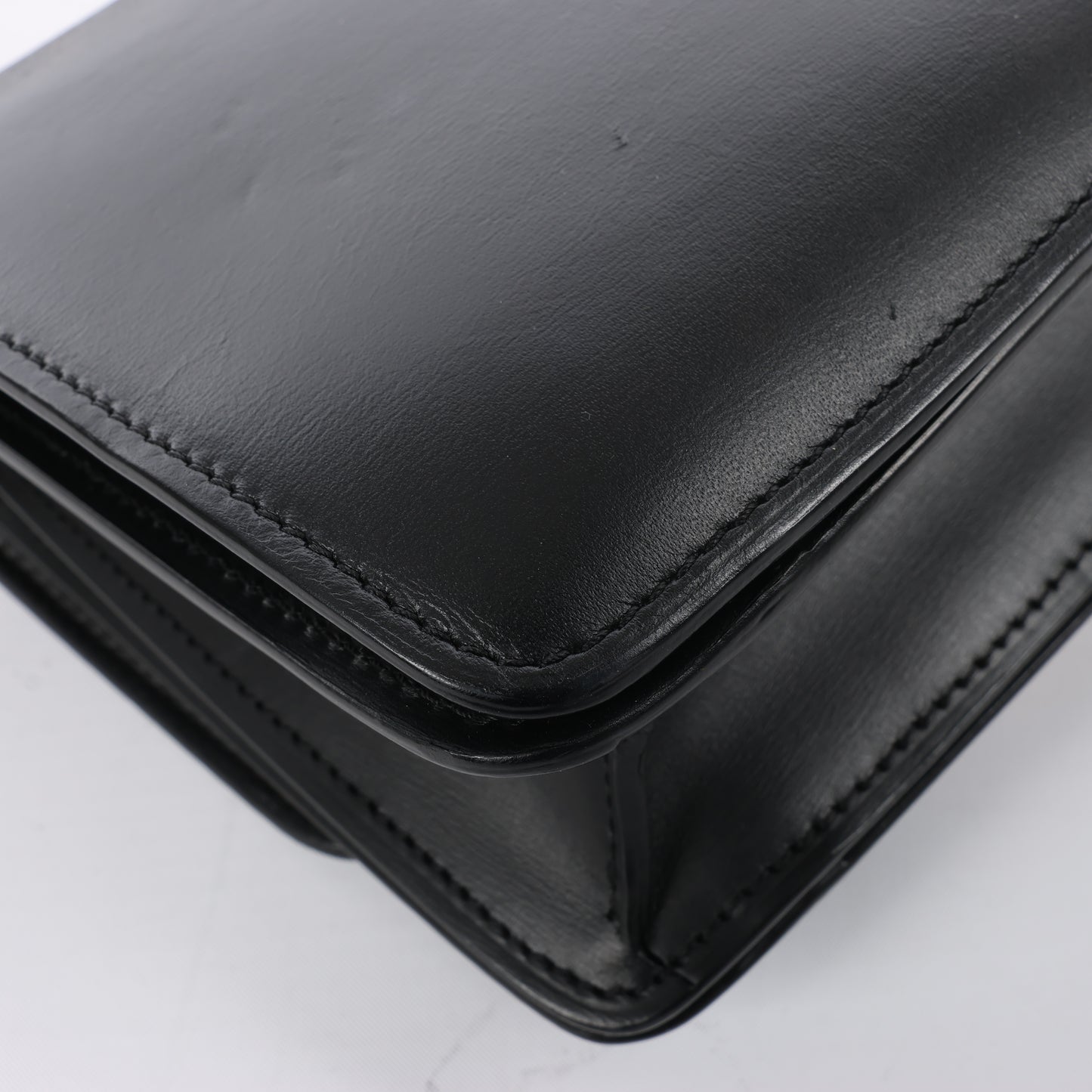 CELINE Classic Box Small Leather Crossbody Bag in Black