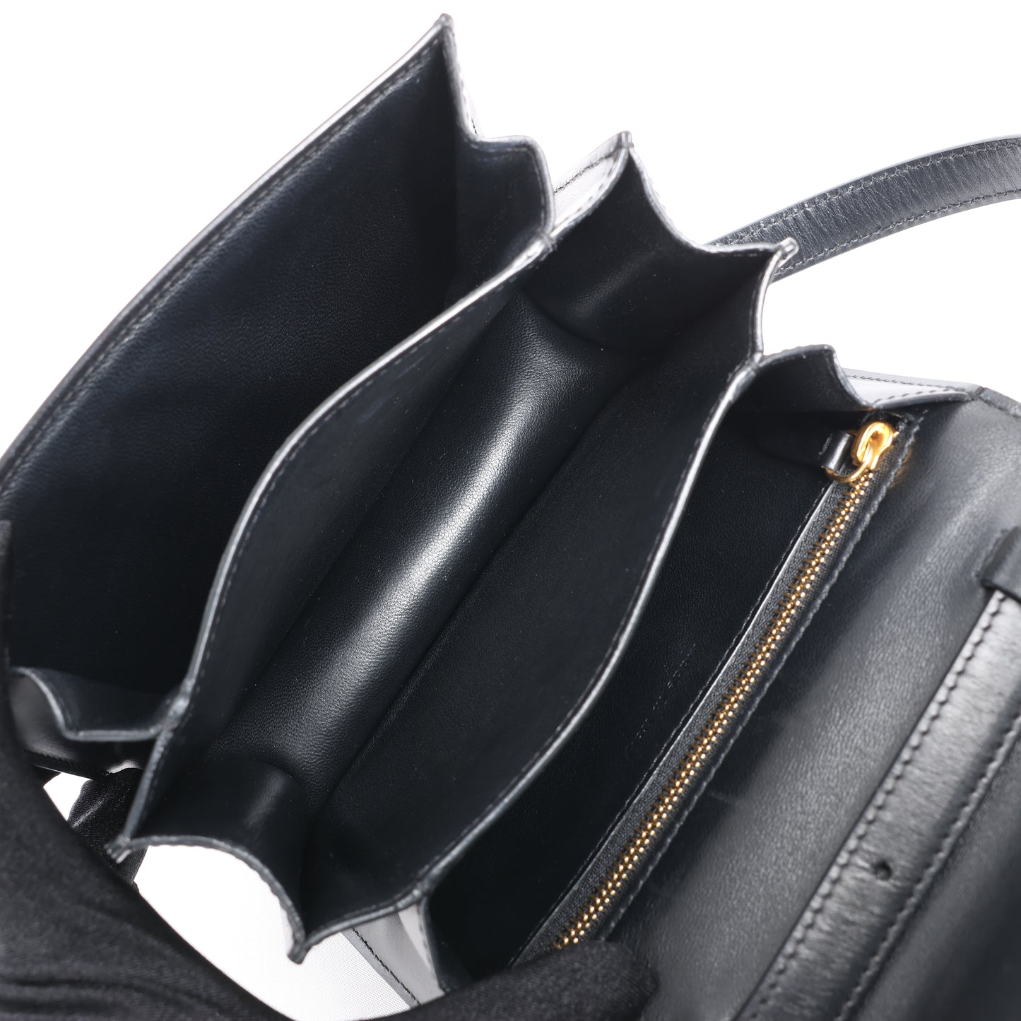 CELINE Classic Box Small Leather Crossbody Bag in Black