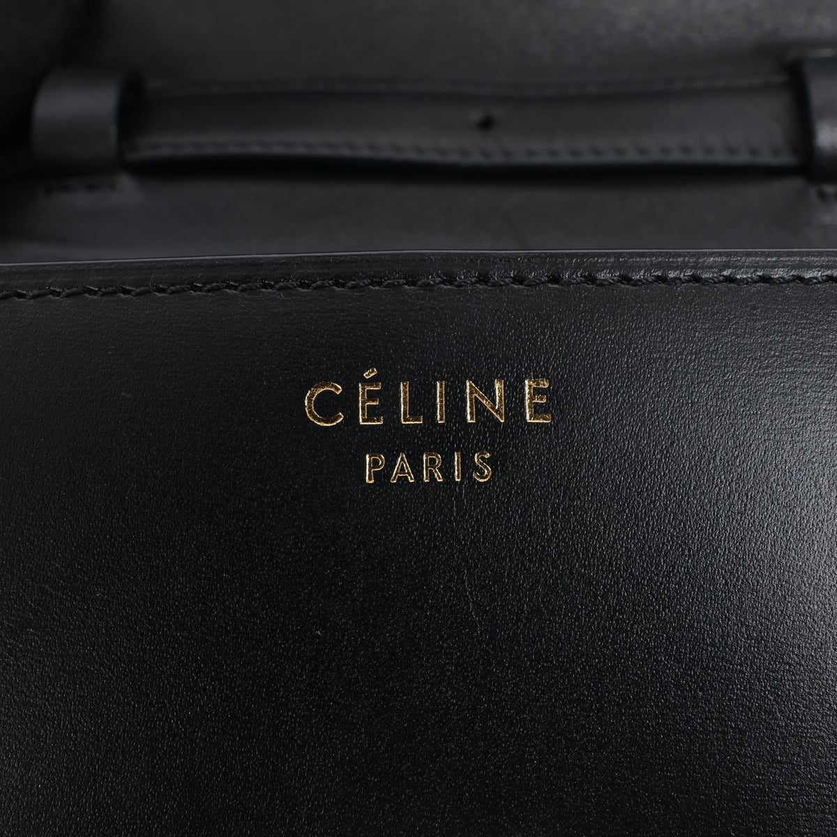 CELINE Classic Box Small Leather Crossbody Bag in Black
