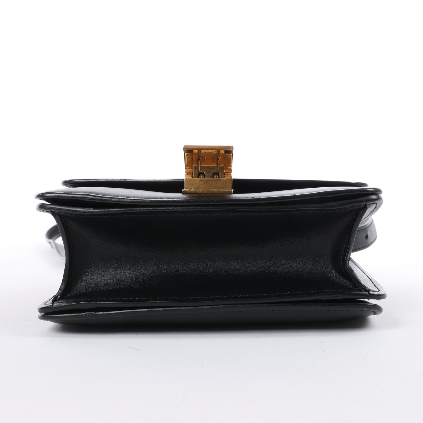 CELINE Classic Box Small Leather Crossbody Bag in Black