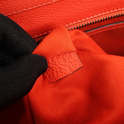 Celine Luggage Micro Leather Handbag in Red