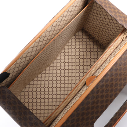 Celine Macadam PVC & Leather Attache Travel Bag in Brown