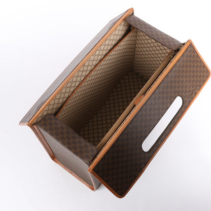 Celine Macadam PVC & Leather Attache Travel Bag in Brown