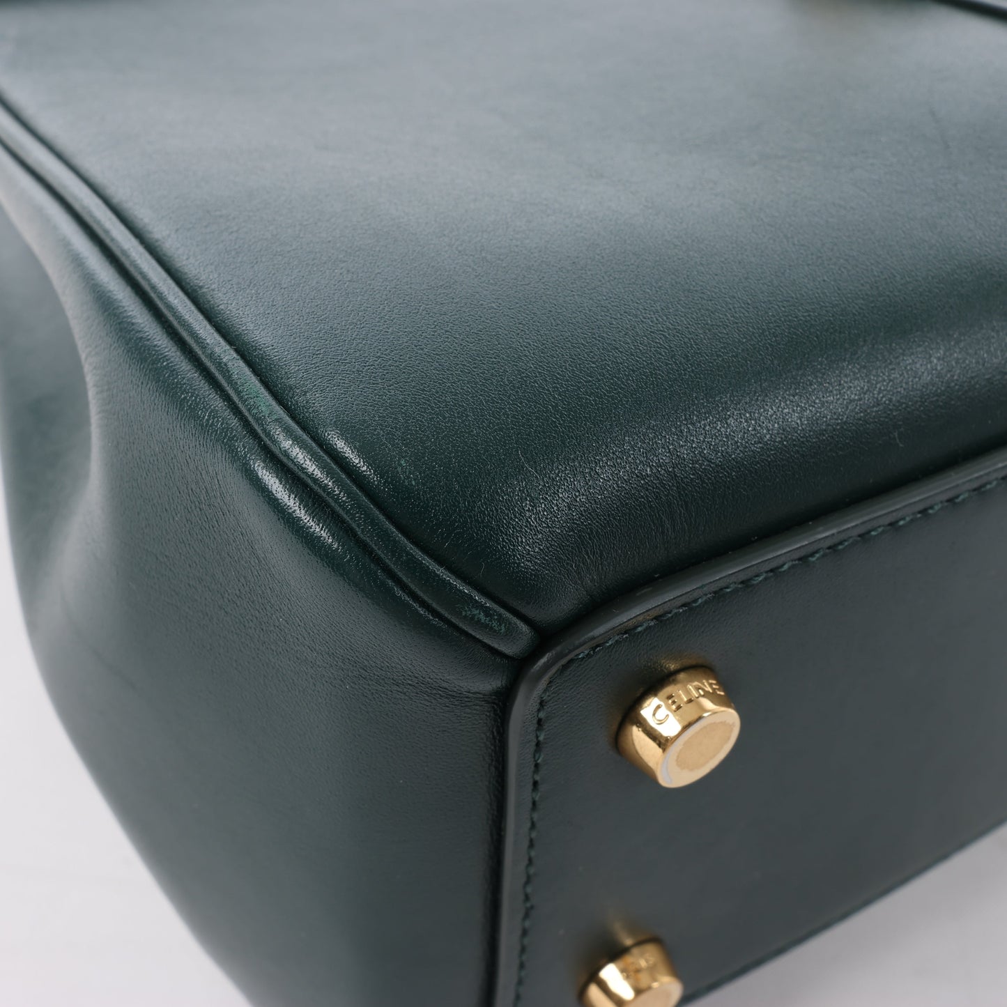 Celine Sac 16 Small Smooth Leather Handbag in Green