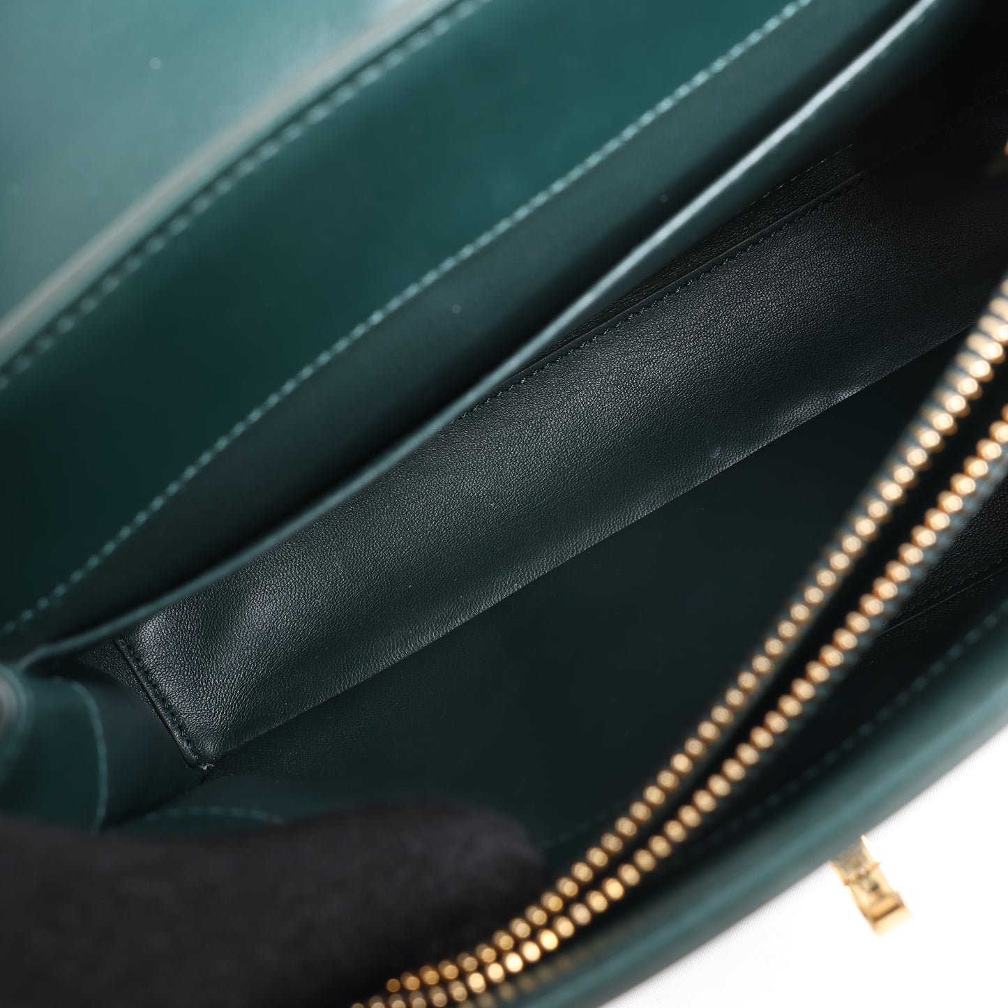 Celine Smooth Calfskin Sac 16 Small Handbag in Green