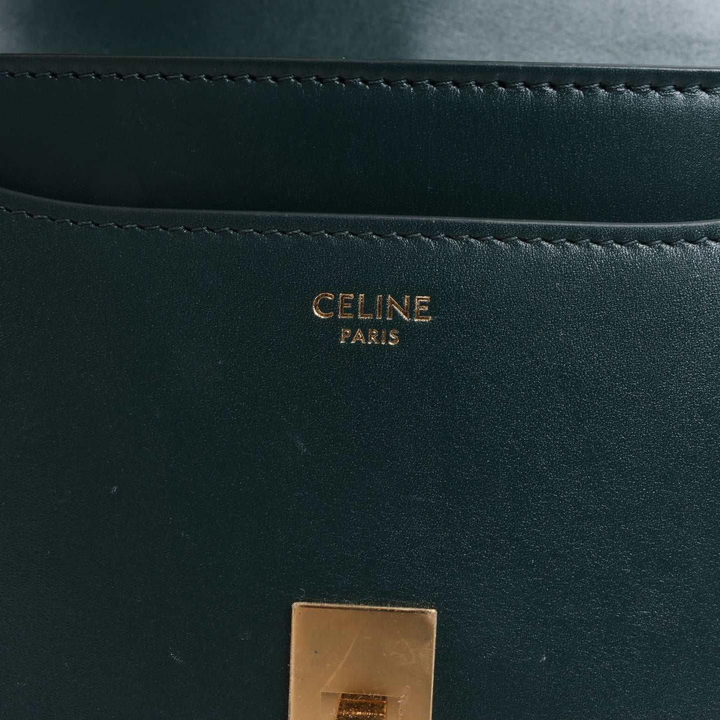 Celine Sac 16 Small Smooth Leather Handbag in Green