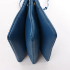 Celine Trio Small Leather Crossbody bag in Blue
