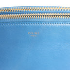 Celine Trio Small Leather Crossbody bag in Blue