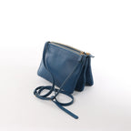Celine Trio Small Leather Crossbody bag in Blue