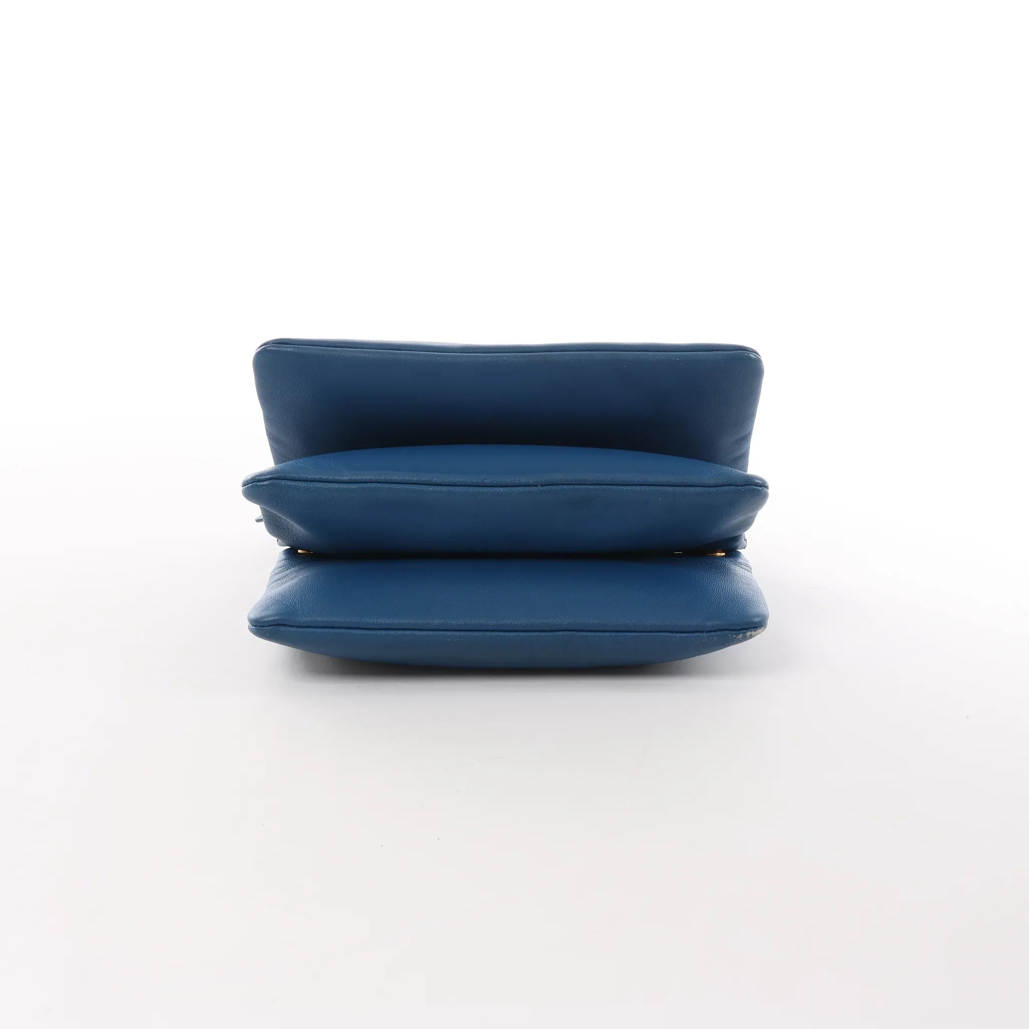 Celine Trio Small Leather Crossbody bag in Blue