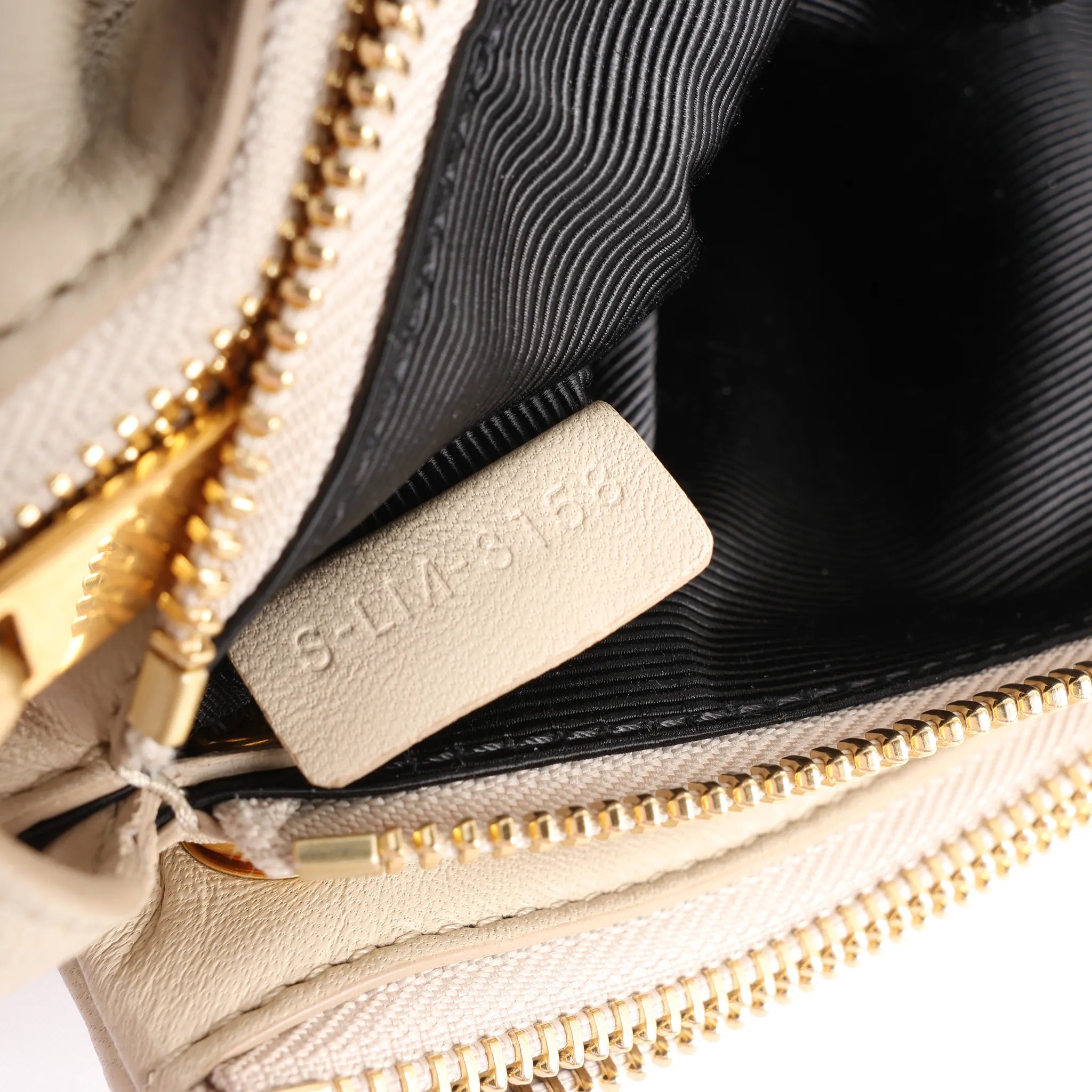Celine Trio Large Leather Crossbody bag in Beige