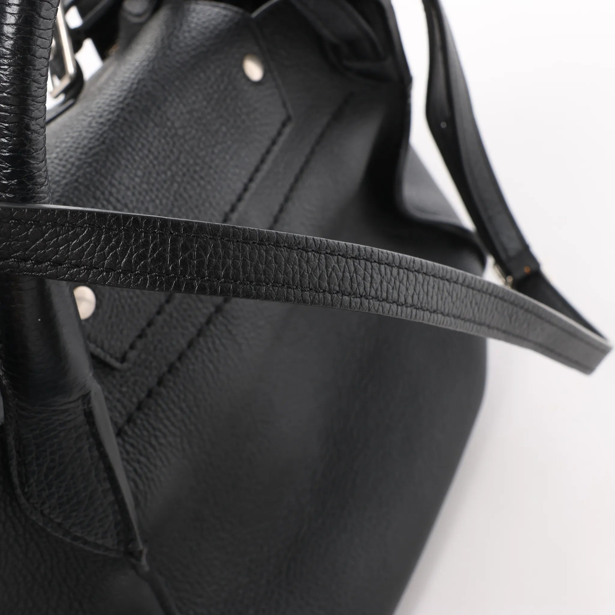 CELINE Big Bag Small Leather 2way Handbag in Black