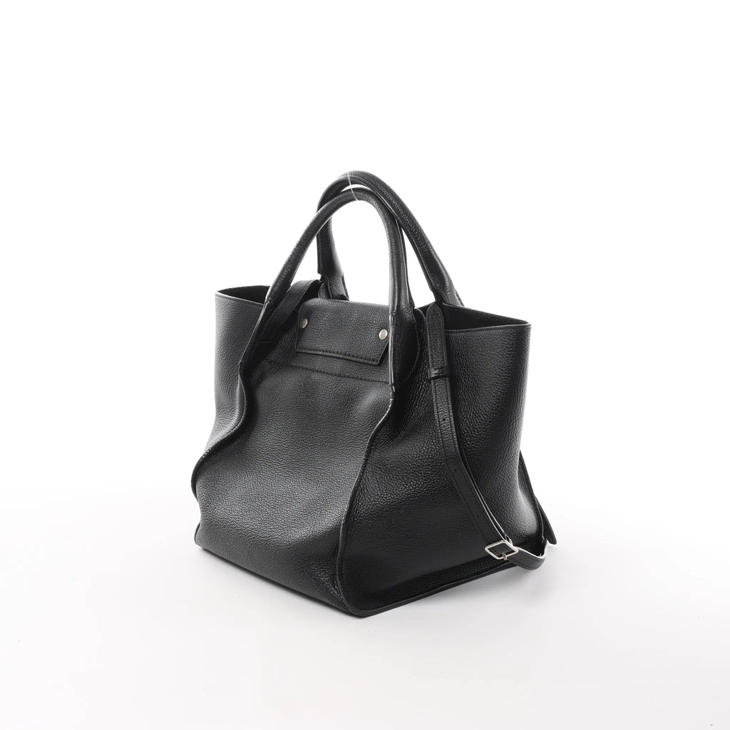 CELINE Big Bag Small Leather 2way Handbag in Black