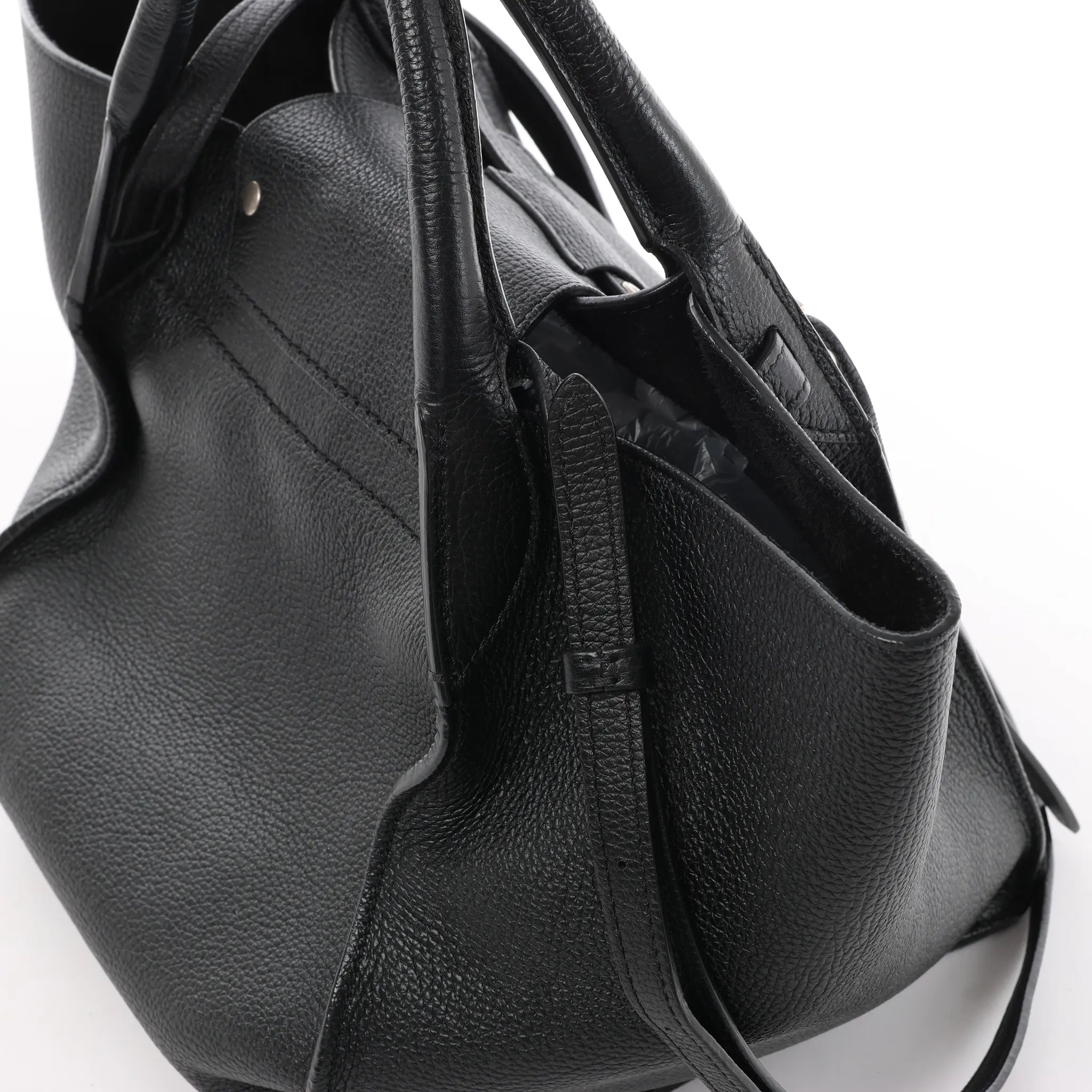 CELINE Big Bag Small Leather 2way Handbag in Black