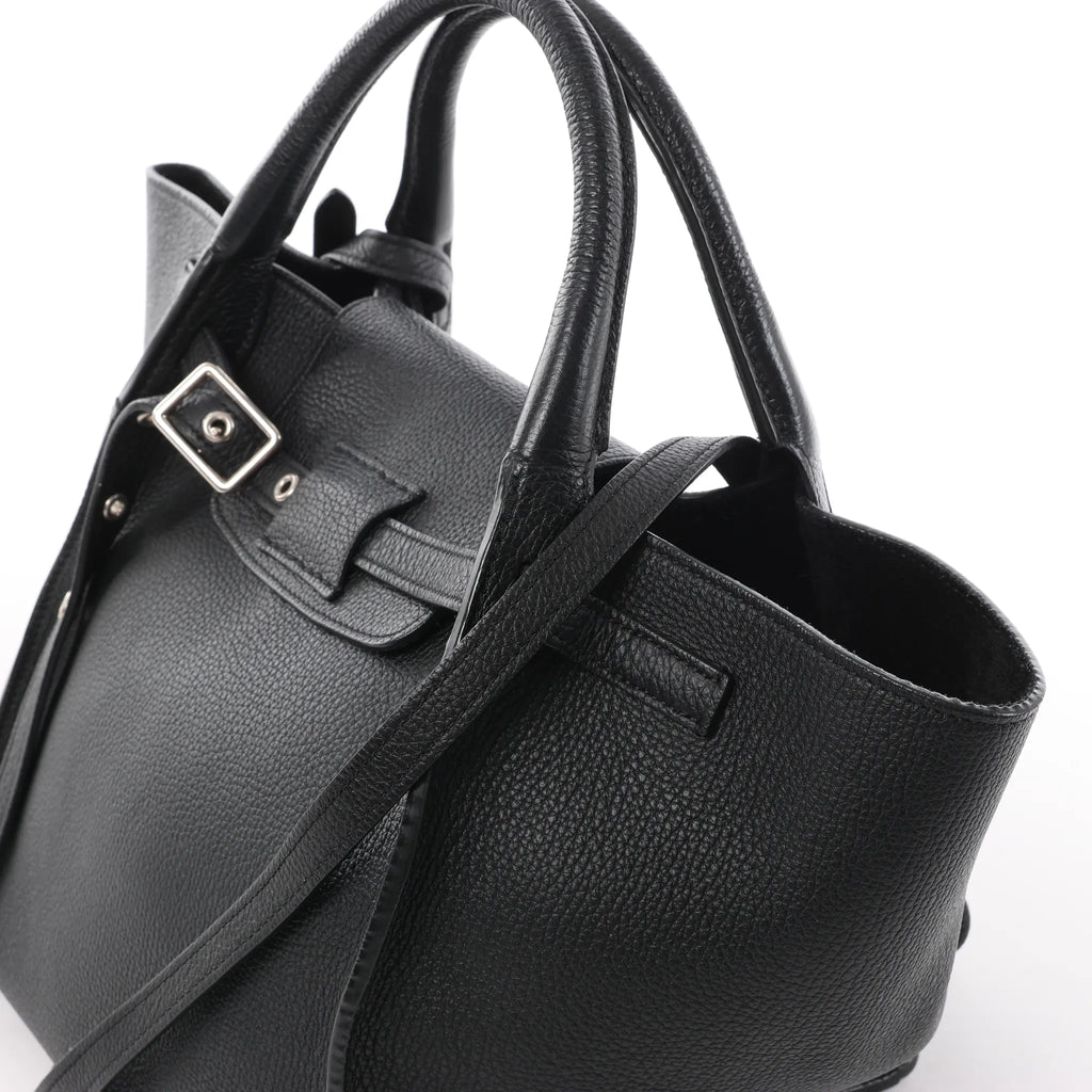 CELINE Big Bag Small Leather 2way Handbag in Black